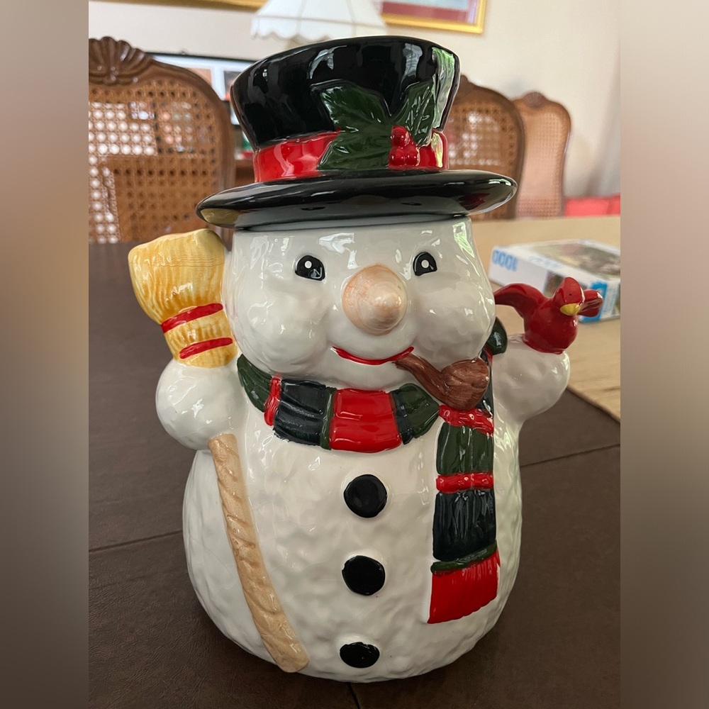 Christmas Snowman Cookie Jar